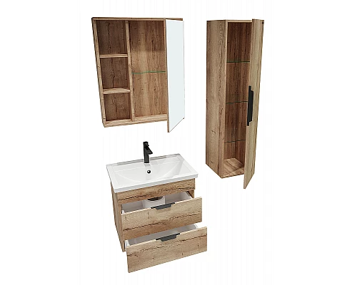 Купить Зеркальный шкаф Grossman Форта 60 206003 Дуб галифакс в магазине сантехники Santeh-Crystal.ru