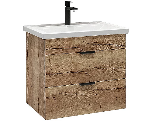 Купить Тумба под раковину Grossman Форта 60 106005 подвесная Дуб галифакс в магазине сантехники Santeh-Crystal.ru