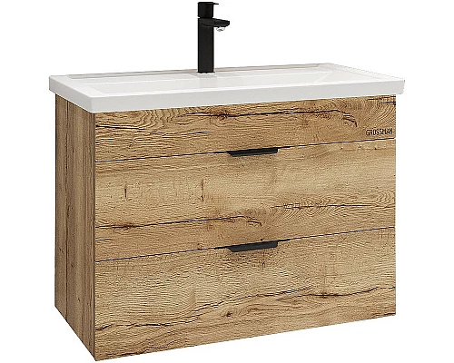 Купить Тумба под раковину Grossman Форта 70 107003 подвесная Дуб галифакс в магазине сантехники Santeh-Crystal.ru