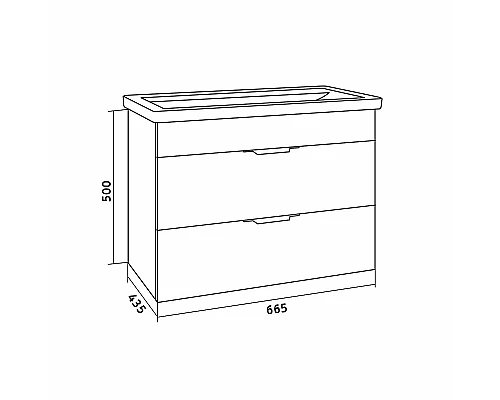 Купить Тумба под раковину Grossman Форта 70 107003 подвесная Дуб галифакс в магазине сантехники Santeh-Crystal.ru