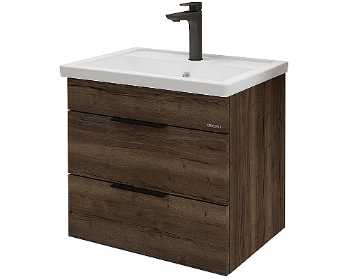 Приобрести Тумба под раковину Grossman Форта 60 1060052 подвесная Темный дуб галифакс в магазине сантехники Santeh-Crystal.ru