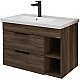 Приобрести Тумба под раковину Grossman Форта 80 1080042 подвесная Темный дуб галифакс в магазине сантехники Santeh-Crystal.ru