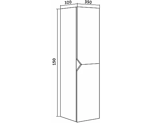 Приобрести Шкаф пенал Grossman Инлайн 35 303506 Белый Дуб сонома в магазине сантехники Santeh-Crystal.ru