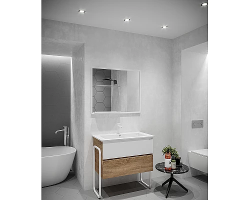 Купить Зеркало Grossman Лофт 90 209002 Белое в магазине сантехники Santeh-Crystal.ru