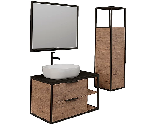 Заказать Шкаф пенал Grossman Лофт 40 304001 подвесной Веллингтон в магазине сантехники Santeh-Crystal.ru