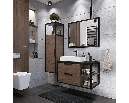 Заказать Шкаф пенал Grossman Лофт 40 304001 подвесной Веллингтон в магазине сантехники Santeh-Crystal.ru