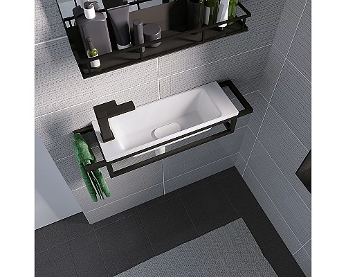 Приобрести Консоль для раковины Grossman Метрис 50 105003 Черный в магазине сантехники Santeh-Crystal.ru