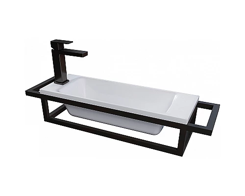 Приобрести Консоль для раковины Grossman Метрис 50 105003 Черный в магазине сантехники Santeh-Crystal.ru