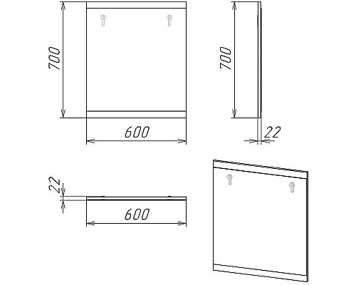 Купить Зеркало Grossman Смарт 60 206005 Графит в магазине сантехники Santeh-Crystal.ru