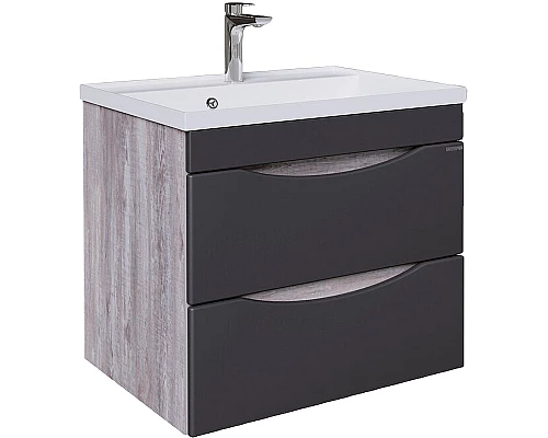Приобрести Тумба под раковину Grossman Талис 60 106008 подвесная Бетон пайн Серая в магазине сантехники Santeh-Crystal.ru