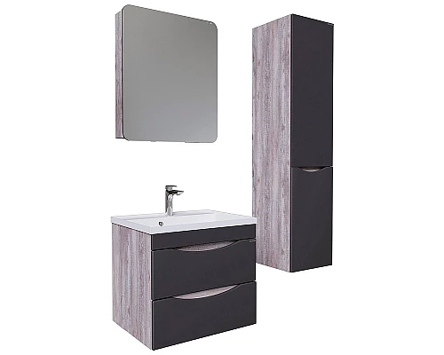 Приобрести Зеркальный шкаф Grossman Талис 60 206006 Бетон пайн Серый в магазине сантехники Santeh-Crystal.ru