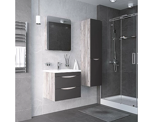 Приобрести Зеркальный шкаф Grossman Талис 60 206006 Бетон пайн Серый в магазине сантехники Santeh-Crystal.ru