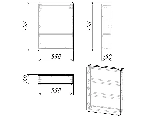 Приобрести Зеркальный шкаф Grossman Талис 60 206006 Бетон пайн Серый в магазине сантехники Santeh-Crystal.ru