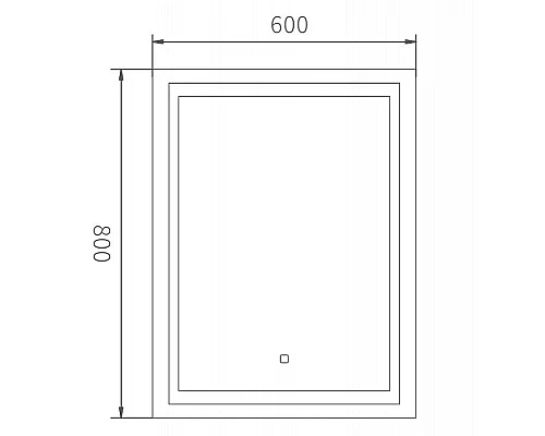 Заказать Зеркало Haiba 60 HB660 с подсветкой с сенсорным выключателем в магазине сантехники Santeh-Crystal.ru