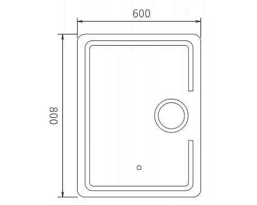 Заказать Зеркало Haiba 60 HB661 с подсветкой с сенсорным выключателем в магазине сантехники Santeh-Crystal.ru