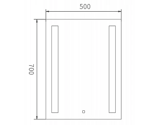 Купить Зеркало Haiba 50 HB663 с подсветкой с сенсорным выключателем в магазине сантехники Santeh-Crystal.ru