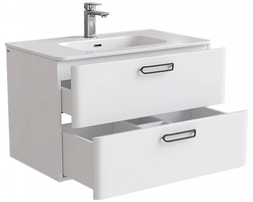 Заказать Тумба с раковиной Iddis Brick 80 подвесная Белая в магазине сантехники Santeh-Crystal.ru