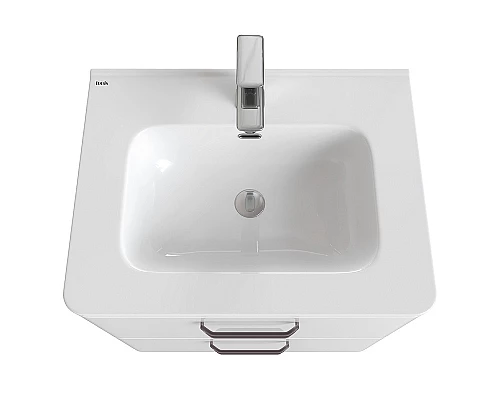 Приобрести Тумба с раковиной Iddis Brick 60 BRI60WFi95K Белая в магазине сантехники Santeh-Crystal.ru