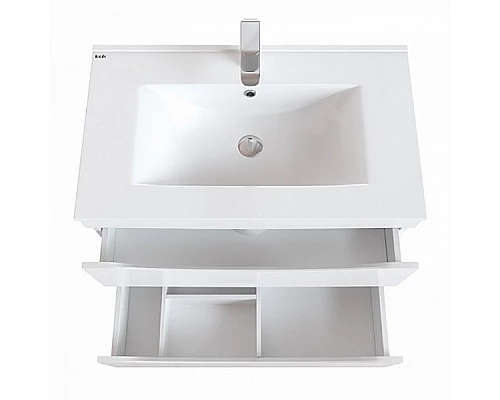 Заказать Тумба с раковиной Iddis Cloud 80 подвесная Белая в магазине сантехники Santeh-Crystal.ru