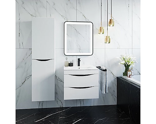 Заказать Тумба с раковиной Iddis Cloud 80 подвесная Белая в магазине сантехники Santeh-Crystal.ru