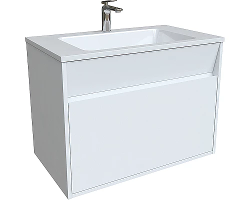 Приобрести Тумба с раковиной Iddis Esper 80 ESP80W0i95K подвесная Белая в магазине сантехники Santeh-Crystal.ru