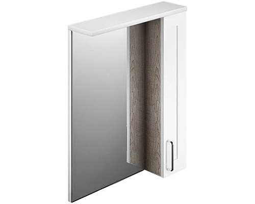 Приобрести Зеркало со шкафом Iddis Sena 60 с подсветкой Белый Светлое дерево в магазине сантехники Santeh-Crystal.ru