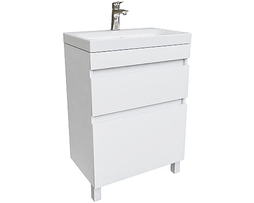 Приобрести Тумба с раковиной Iddis Zodiac 60 ZOD6CBFi95K Белая в магазине сантехники Santeh-Crystal.ru