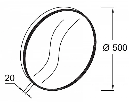 Купить Зеркало Jacob Delafon Odeon Rive Gauche 50 EB1176-S14 Черный сатин в магазине сантехники Santeh-Crystal.ru