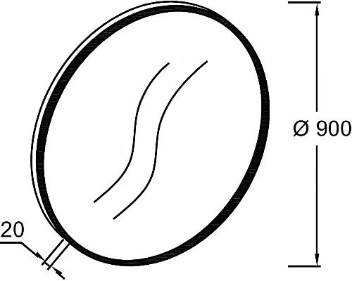 Приобрести Зеркало Jacob Delafon Odeon Rive Gauche 90 EB1268-S14 Черный сатин в магазине сантехники Santeh-Crystal.ru