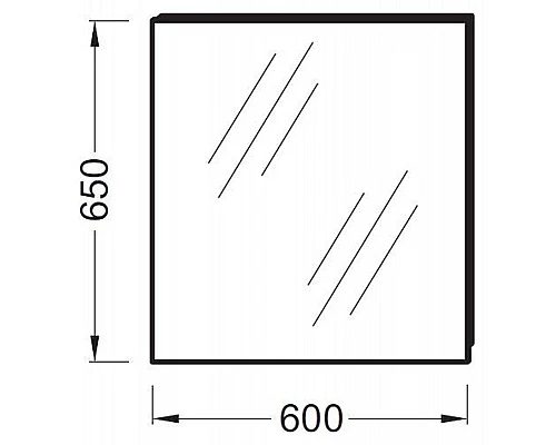 Приобрести Зеркало Jacob Delafon Odeon Up 60 EB1080-NF подвесное в магазине сантехники Santeh-Crystal.ru