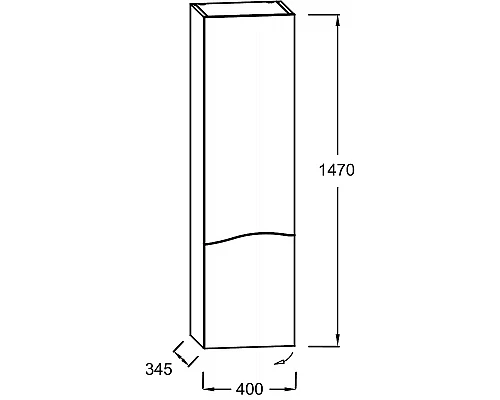 Купить Шкаф пенал Jacob Delafon Sherwood 40 L EB1836LRU-P6 подвесной Натуральный дуб в магазине сантехники Santeh-Crystal.ru