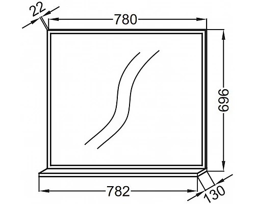Заказать Зеркало Jacob Delafon Vivienne 80 EB1597-N18 с полкой Белое в магазине сантехники Santeh-Crystal.ru