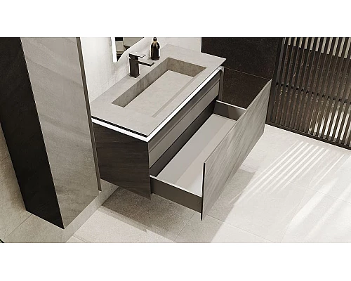 Приобрести Тумба под раковину Jorno Incline 100 Inc.01.100/P/Bet/JR подвесная Бетон в магазине сантехники Santeh-Crystal.ru