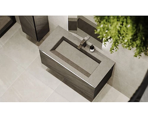 Приобрести Тумба под раковину Jorno Incline 100 Inc.01.100/P/Bet/JR подвесная Бетон в магазине сантехники Santeh-Crystal.ru