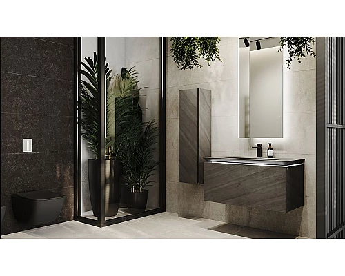 Приобрести Тумба под раковину Jorno Incline 100 Inc.01.100/P/Bet/JR подвесная Бетон в магазине сантехники Santeh-Crystal.ru