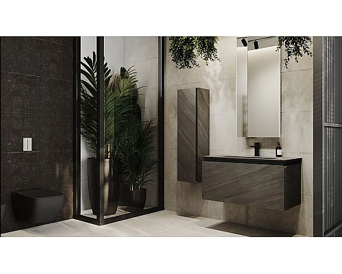 Приобрести Тумба под раковину Jorno Incline 100 Inc.01.100/P/Bet/JR подвесная Бетон в магазине сантехники Santeh-Crystal.ru