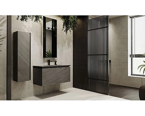 Приобрести Тумба под раковину Jorno Incline 100 Inc.01.100/P/Bet/JR подвесная Бетон в магазине сантехники Santeh-Crystal.ru