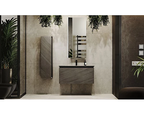 Приобрести Тумба под раковину Jorno Incline 100 Inc.01.100/P/Bet/JR подвесная Бетон в магазине сантехники Santeh-Crystal.ru