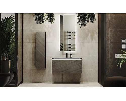 Приобрести Тумба под раковину Jorno Incline 100 Inc.01.100/P/Bet/JR подвесная Бетон в магазине сантехники Santeh-Crystal.ru