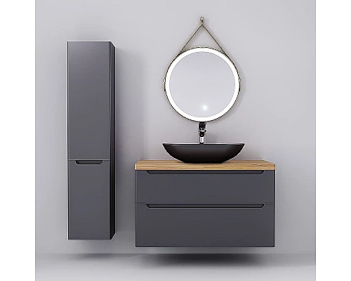 Купить Зеркало Jorno Wood 50 Wood.02.50/ТК с подсветкой с бесконтактным выключателем в магазине сантехники Santeh-Crystal.ru