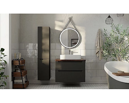 Купить Зеркало Jorno Wood 50 Wood.02.50/ТК с подсветкой с бесконтактным выключателем в магазине сантехники Santeh-Crystal.ru