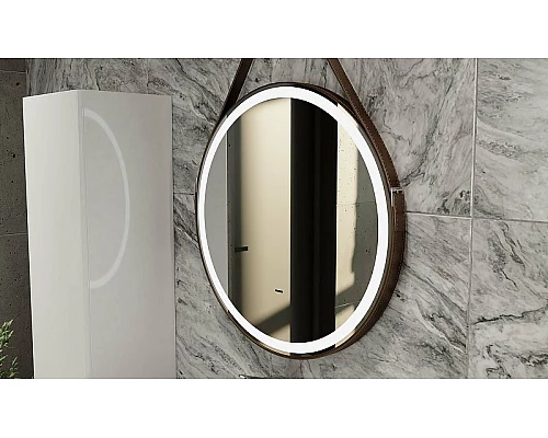 Купить Зеркало Jorno Wood 50 Wood.02.50/ТК с подсветкой с бесконтактным выключателем в магазине сантехники Santeh-Crystal.ru