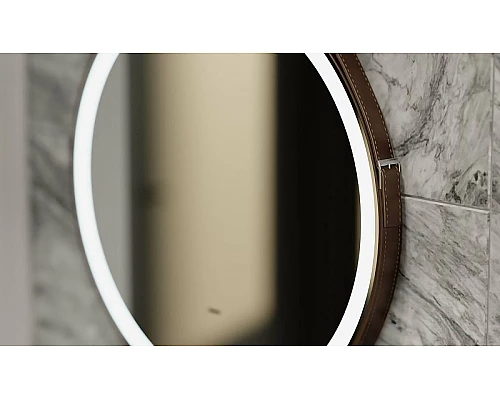 Купить Зеркало Jorno Wood 50 Wood.02.50/ТК с подсветкой с бесконтактным выключателем в магазине сантехники Santeh-Crystal.ru