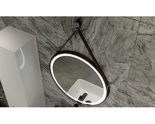 Купить Зеркало Jorno Wood 50 Wood.02.50/ТК с подсветкой с бесконтактным выключателем в магазине сантехники Santeh-Crystal.ru