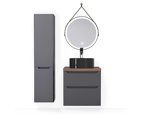 Купить Зеркало Jorno Wood 50 Wood.02.50/ТК с подсветкой с бесконтактным выключателем в магазине сантехники Santeh-Crystal.ru