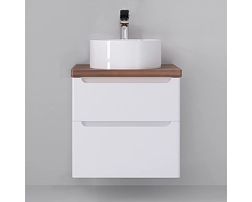 Приобрести Тумба под раковину Jorno Wood 60 wood.01.60/P/W подвесная Белая в магазине сантехники Santeh-Crystal.ru