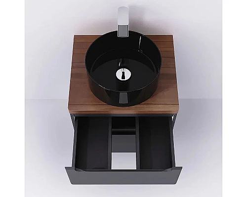 Приобрести Тумба под раковину Jorno Wood 60 wood.01.60/P/GR подвесная Серая в магазине сантехники Santeh-Crystal.ru