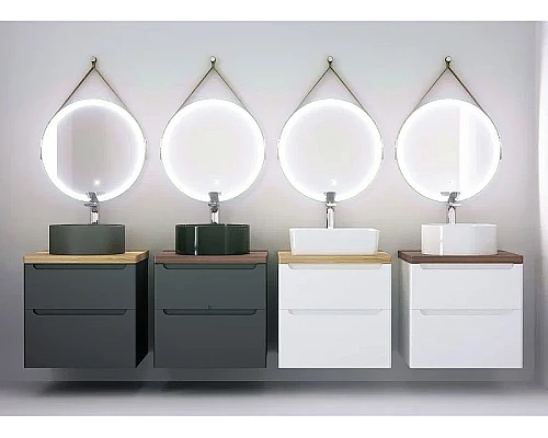 Приобрести Тумба под раковину Jorno Wood 60 wood.01.60/P/GR подвесная Серая в магазине сантехники Santeh-Crystal.ru