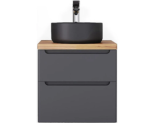 Приобрести Тумба под раковину Jorno Wood 60 wood.01.60/P/GR подвесная Серая в магазине сантехники Santeh-Crystal.ru