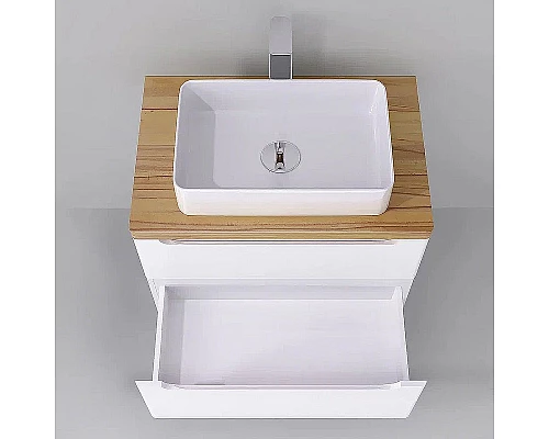 Приобрести Тумба под раковину Jorno Wood 80 wood.01.80/P/W подвесная Белая в магазине сантехники Santeh-Crystal.ru